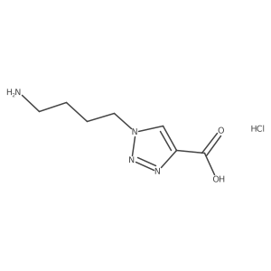 1-(4-aminobutyl)-1H-1,2,3-triazole-4-carboxylic acid hydrochloride Structure