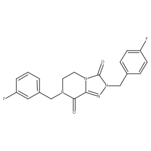 7-(3-fluorobenzyl)-2-(4-fluorobenzyl)-6,7-dihydro[1,2,4]triazolo[4,3-a]pyrazine-3,8(2H,5H)-dione Structure
