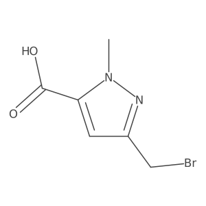 3-(Bromomethyl)-1-methyl-1H-pyrazole-5-carboxylic acid Structure