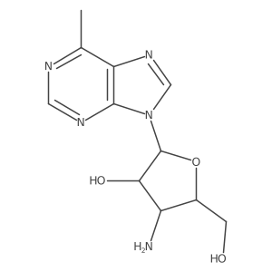 (2R,3R,4S,5S)-4-Amino-5-(hydroxymethyl)-2-(6-methyl-9H-purin-9-yl)tetrahydrofuran-3-ol Structure