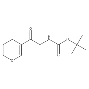 tert-butyl N-[2-(3,4-dihydro-2H-pyran-5-yl)-2-oxoethyl]carbamate Structure