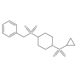 4-(Benzylsulfonyl)-1-(cyclopropylsulfonyl)piperidine Structure