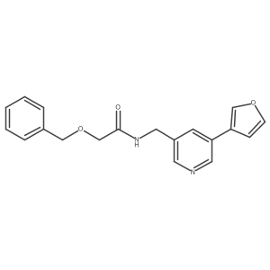 2-(benzyloxy)-N-((5-(furan-3-yl)pyridin-3-yl)methyl)acetamide Structure