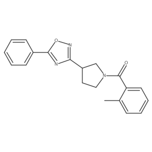 (3-(5-Phenyl-1,2,4-oxadiazol-3-yl)pyrrolidin-1-yl)(o-tolyl)methanone结构式