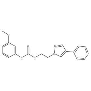 1-(3-methoxyphenyl)-3-{2-[4-(pyridin-4-yl)-1H-pyrazol-1-yl]ethyl}urea Structure
