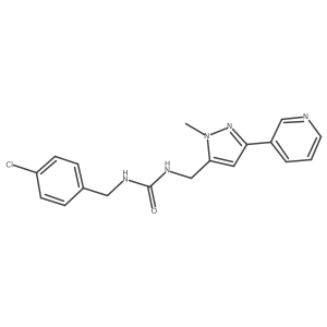 1-(4-chlorobenzyl)-3-((1-methyl-3-(pyridin-3-yl)-1H-pyrazol-5-yl)methyl)urea Structure
