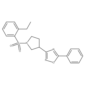 3-(1-((2-Ethylphenyl)sulfonyl)pyrrolidin-3-yl)-5-phenyl-1,2,4-oxadiazole Structure
