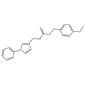 3-(4-methoxyphenyl)-N-((1-(pyridin-3-yl)-1H-1,2,3-triazol-4-yl)methyl)propanamide Structure