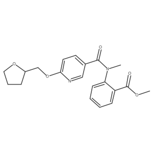 methyl 2-(N-methyl-6-((tetrahydrofuran-2-yl)methoxy)nicotinamido)benzoate Structure