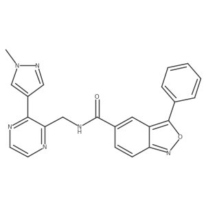 N-((3-(1-methyl-1H-pyrazol-4-yl)pyrazin-2-yl)methyl)-3-phenylbenzo[c]isoxazole-5-carboxamide Structure