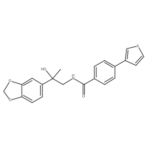 N-(2-(benzo[d][1,3]dioxol-5-yl)-2-hydroxypropyl)-4-(thiophen-3-yl)benzamide Structure