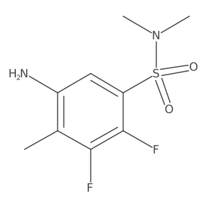 5-Amino-2,3-difluoro-N,N,4-trimethylbenzene-1-sulfonamide结构式