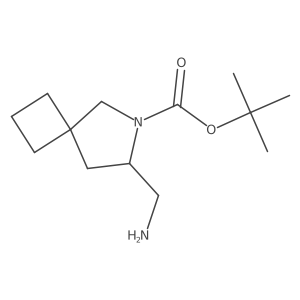 Tert-butyl 7-(aminomethyl)-6-azaspiro[3.4]octane-6-carboxylate结构式