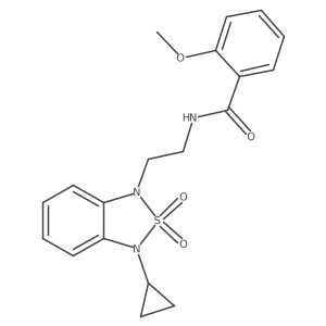 N-[2-(3-cyclopropyl-2,2-dioxo-1,3-dihydro-2lambda6,1,3-benzothiadiazol-1-yl)ethyl]-2-methoxybenzamide Structure