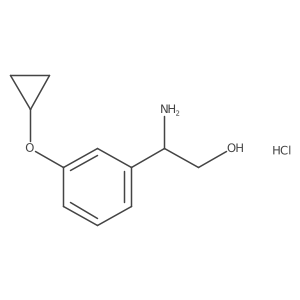 (S)-2-Amino-2-(3-cyclopropoxyphenyl)ethanol hcl结构式