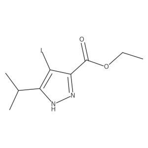 ethyl 4-iodo-5-(propan-2-yl)-1H-pyrazole-3-carboxylate结构式