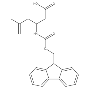 3-({[(9H-fluoren-9-yl)methoxy]carbonyl}amino)-5-methylhex-5-enoic acid Structure