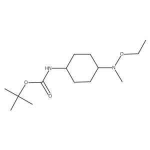tert-butyl N-{4-[ethoxy(methyl)amino]cyclohexyl}carbamate结构式