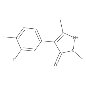 4-(3-fluoro-4-methylphenyl)-1,3-dimethyl-1H-pyrazol-5-ol结构式