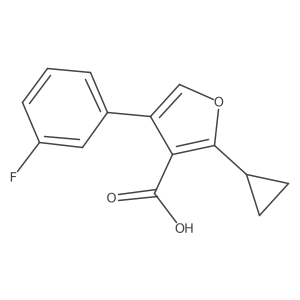 2-Cyclopropyl-4-(3-fluorophenyl)furan-3-carboxylic acid Structure