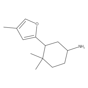 4,4-Dimethyl-3-(4-methylfuran-2-yl)cyclohexan-1-amine Structure