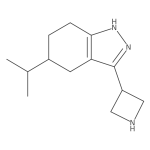 3-(azetidin-3-yl)-5-(propan-2-yl)-4,5,6,7-tetrahydro-1H-indazole结构式