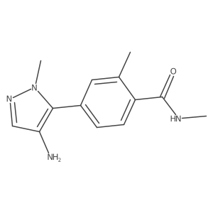 4-(4-amino-1-methyl-1H-pyrazol-5-yl)-N,2-dimethylbenzamide Structure