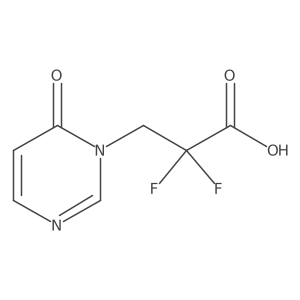 2,2-Difluoro-3-(6-oxo-1,6-dihydropyrimidin-1-yl)propanoic acid结构式