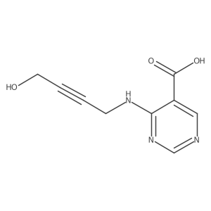 4-[(4-Hydroxybut-2-yn-1-yl)amino]pyrimidine-5-carboxylic acid结构式