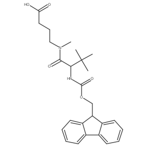 4-[(2S)-2-({[(9H-fluoren-9-yl)methoxy]carbonyl}amino)-N,3,3-trimethylbutanamido]butanoic acid Structure