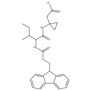 2-{1-[2-({[(9H-fluoren-9-yl)methoxy]carbonyl}amino)-3-methylpentanamido]cyclopropyl}acetic acid Structure