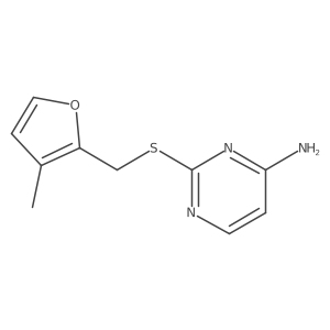 2-{[(3-Methylfuran-2-yl)methyl]sulfanyl}pyrimidin-4-amine Structure