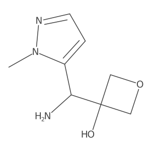 3-[amino(1-methyl-1H-pyrazol-5-yl)methyl]oxetan-3-ol Structure