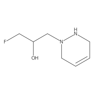 1-Fluoro-3-(1,2,3,6-tetrahydropyridazin-1-yl)propan-2-ol结构式