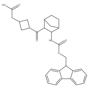2-{1-[3-({[(9H-fluoren-9-yl)methoxy]carbonyl}amino)bicyclo[2.2.1]heptane-2-carbonyl]azetidin-3-yl}acetic acid Structure