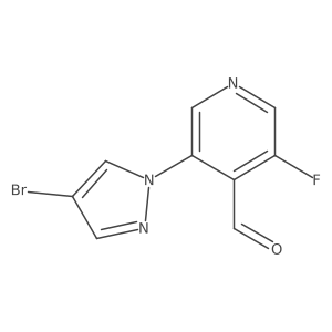 3-(4-bromo-1H-pyrazol-1-yl)-5-fluoropyridine-4-carbaldehyde Structure