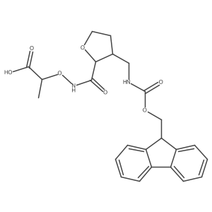 2-[({3-[({[(9H-fluoren-9-yl)methoxy]carbonyl}amino)methyl]oxolan-2-yl}formamido)oxy]propanoic acid结构式