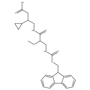 3-cyclopropyl-4-[3-({[(9H-fluoren-9-yl)methoxy]carbonyl}amino)-2-methoxypropanamido]butanoic acid Structure