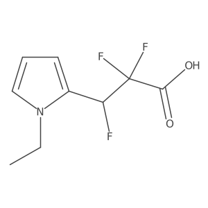 3-(1-ethyl-1H-pyrrol-2-yl)-2,2,3-trifluoropropanoic acid Structure