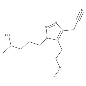 2-[1-(4-hydroxypentyl)-5-(2-methoxyethyl)-1H-1,2,3-triazol-4-yl]acetonitrile结构式