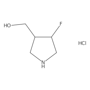 [(3S,4S)-4-Fluoropyrrolidin-3-yl]methanol;hydrochloride Structure