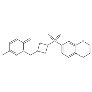2-{[1-(2,3-Dihydro-1,4-benzodioxine-6-sulfonyl)azetidin-3-yl]methyl}-6-methyl-2,3-dihydropyridazin-3-one结构式
