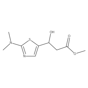 methyl (3S)-3-[2-(dimethylamino)-1,3-thiazol-5-yl]-3-hydroxypropanoate结构式
