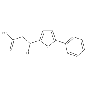 (3S)-3-hydroxy-3-(5-phenylthiophen-2-yl)propanoic acid结构式
