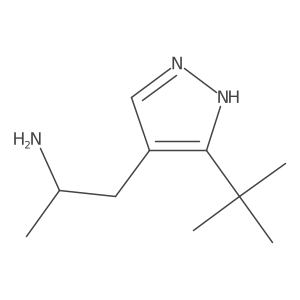 (2S)-1-(3-tert-butyl-1H-pyrazol-4-yl)propan-2-amine结构式