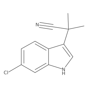 2-(6-chloro-1H-indol-3-yl)-2-methylpropanenitrile Structure