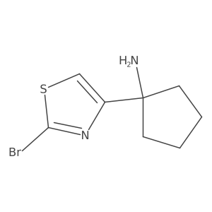 1-(2-Bromo-1,3-thiazol-4-yl)cyclopentan-1-amine Structure