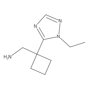 [1-(1-ethyl-1H-1,2,4-triazol-5-yl)cyclobutyl]methanamine Structure