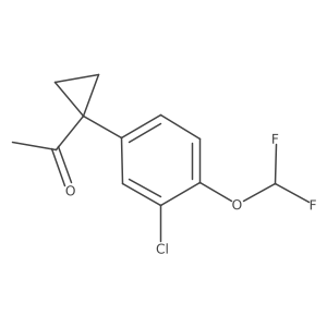 1-{1-[3-Chloro-4-(difluoromethoxy)phenyl]cyclopropyl}ethan-1-one Structure