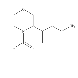 Tert-butyl 3-(4-aminobutan-2-yl)morpholine-4-carboxylate结构式